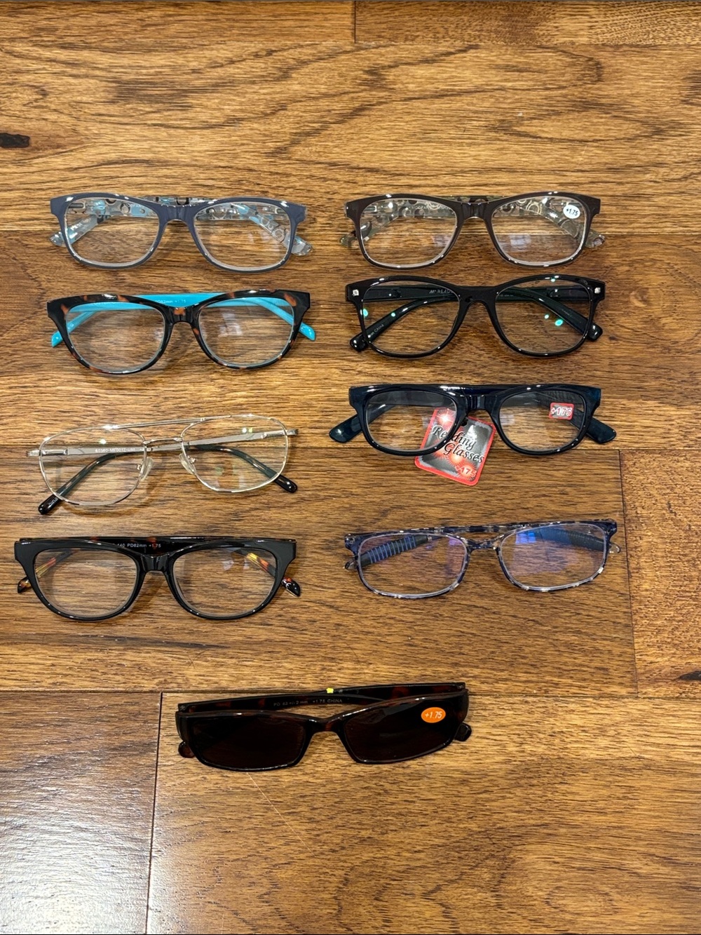 Assorted Women's Reading Glasses and Sunglasses +1.75 Bundle
